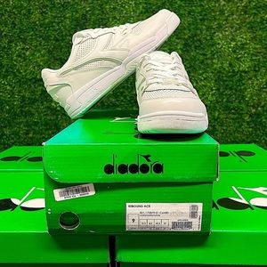 DIADORA REBOUND ACE- Leather (White/White/White) BRAND NEW!!!